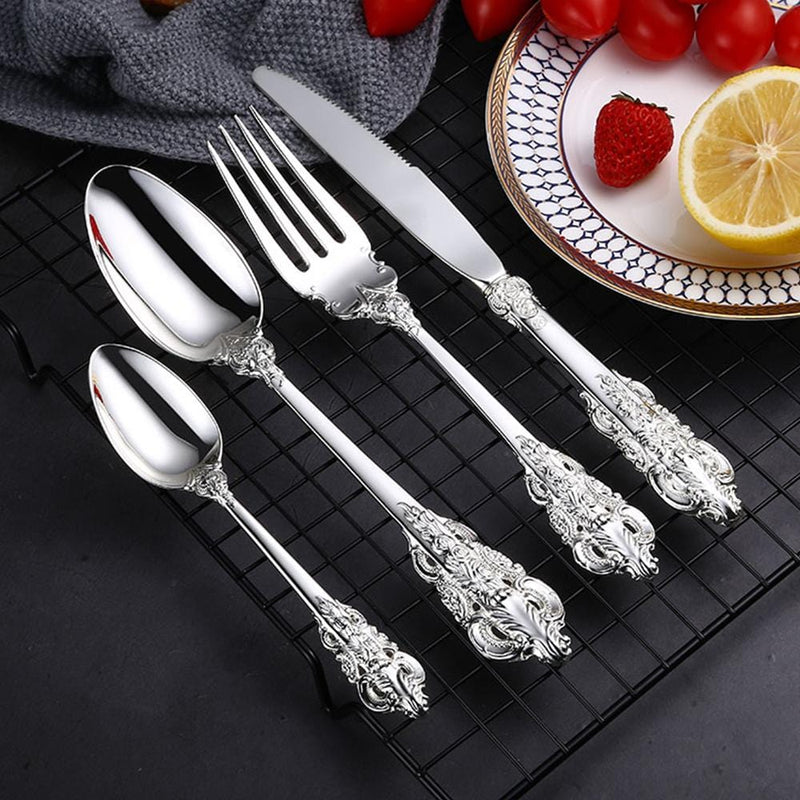 Premium Gold & Silver Flatware Set