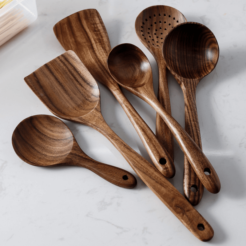 Wooden Kitchen Spoon Set