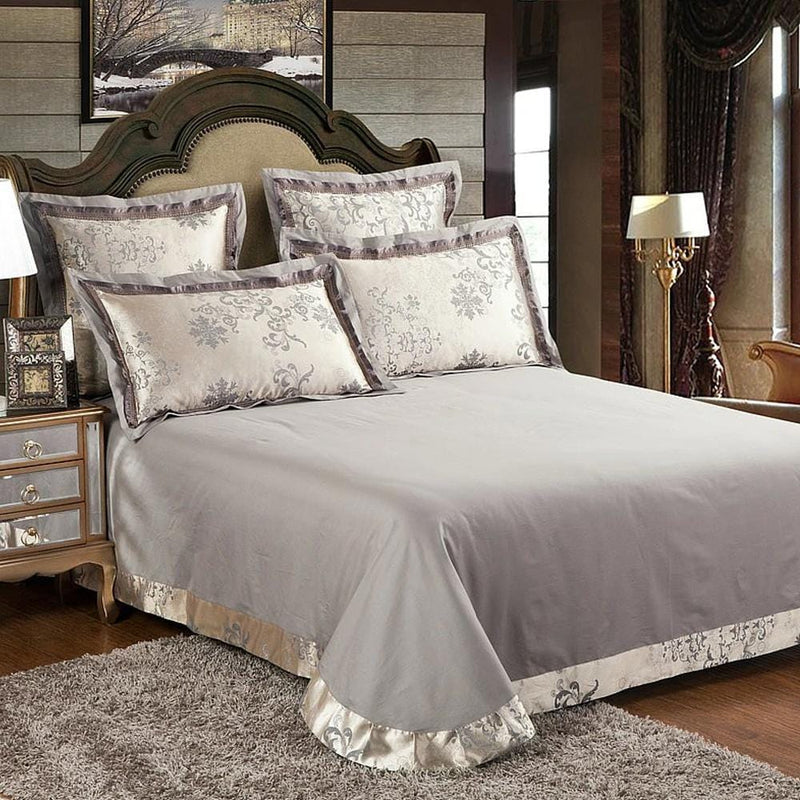 Luxury Gold/Silver Duvet Cover & Bed Sheet Set