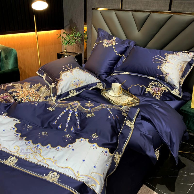 Luxury Bluebell Duvet Cover & Sheet Set(Egyptian Cotton)