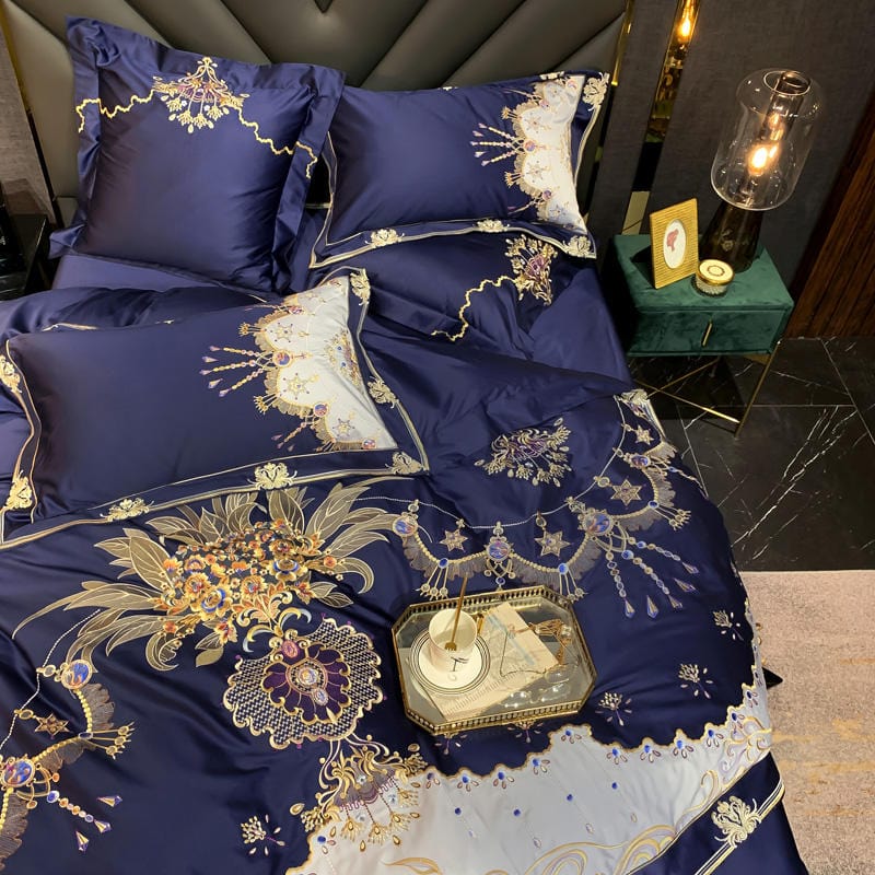 Luxury Bluebell Duvet Cover & Sheet Set(Egyptian Cotton)