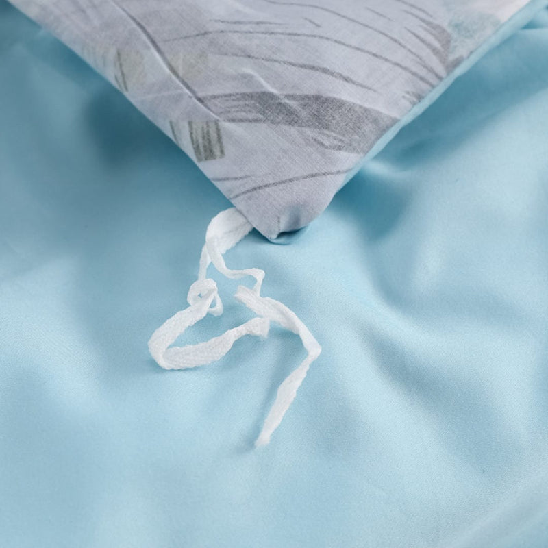 Flowers Print Duvet Cover Set Off White (Egyptian Cotton)