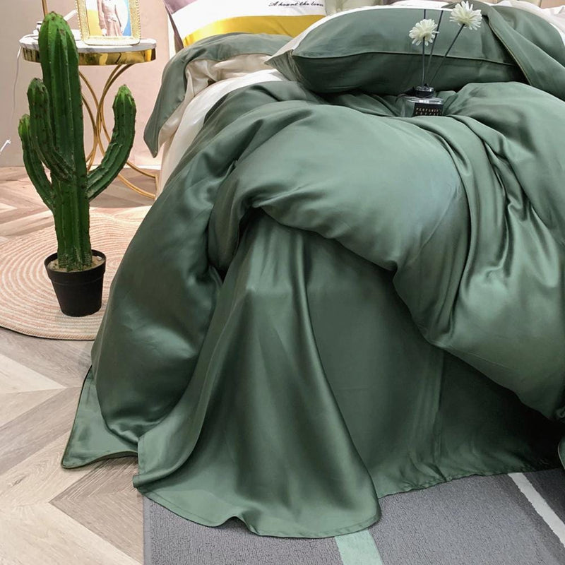 Pure Tencel Silk Duvet Cover & Bed Sheet Set