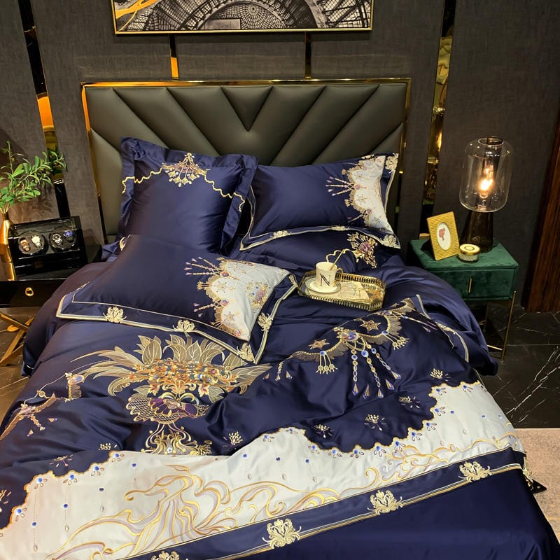 Luxury Bluebell Duvet Cover & Sheet Set(Egyptian Cotton)