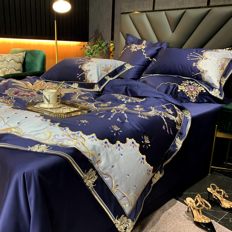 Luxury Bluebell Duvet Cover & Sheet Set(Egyptian Cotton)