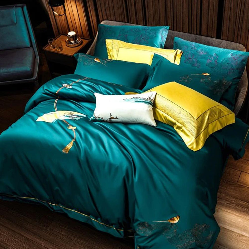 Harvey Premium Embroidery 1000 Thread Count Duvet Cover & Sheet Set (Egyptian Cotton)