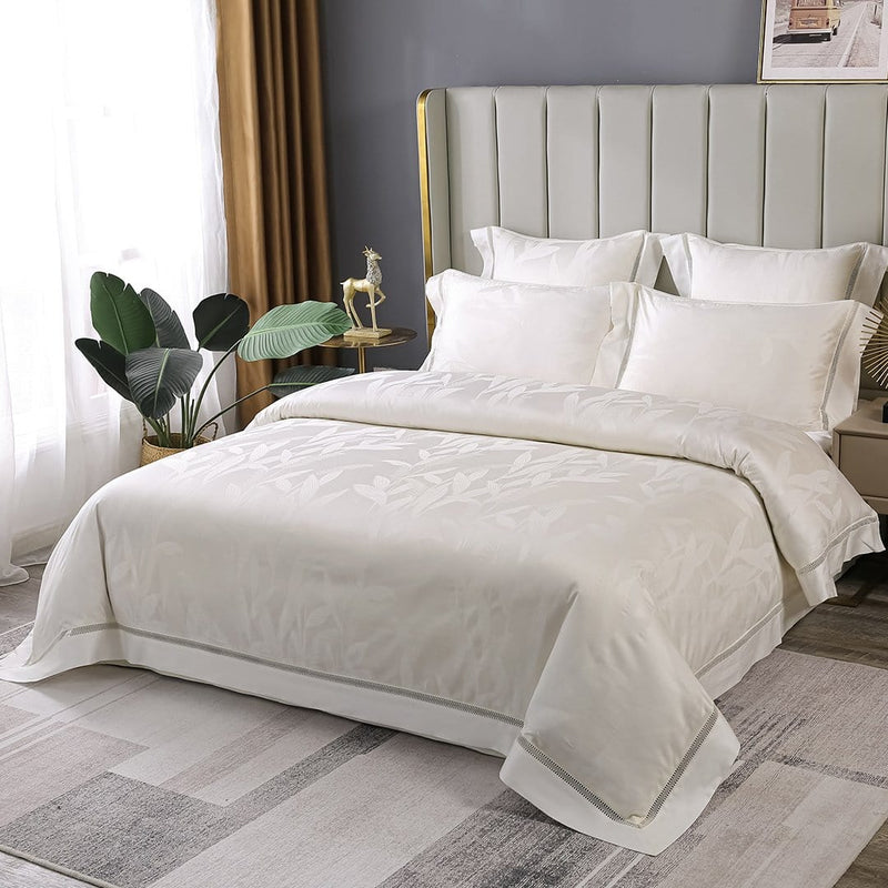 Luxury Vintage Jacquard Duvet Cover & Sheet Set (Egyptian Cotton)