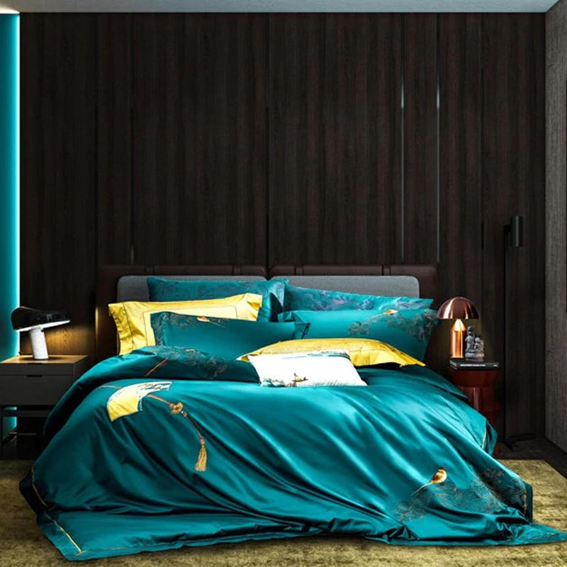 Harvey Premium Embroidery 1000 Thread Count Duvet Cover & Sheet Set (Egyptian Cotton)