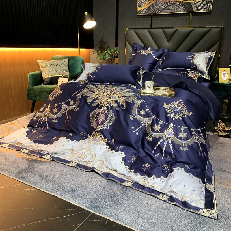 Luxury Bluebell Duvet Cover & Sheet Set(Egyptian Cotton)
