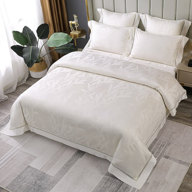 Luxury Vintage Jacquard Duvet Cover & Sheet Set (Egyptian Cotton)
