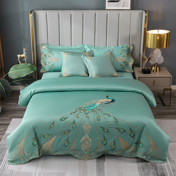 Luxury Peacock Duvet Cover Set(Egyptian Cotton)