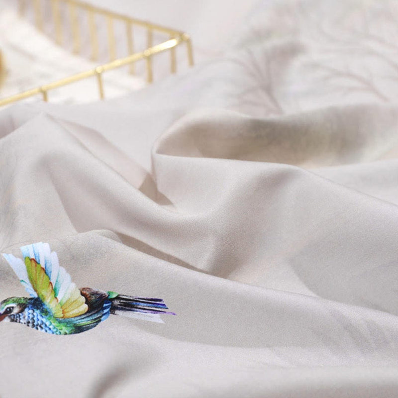 Flowers Print Duvet Cover & Sheet Set (Egyptian Cotton)