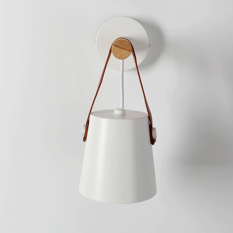 Nordic Wood & Leather Sconce