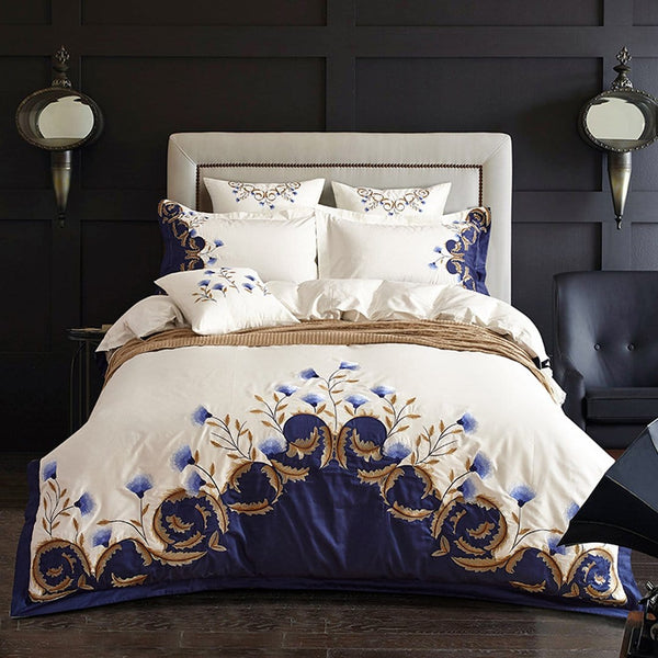 Dahlia Luxury Duvet Cover Set (Egyptian Cotton)