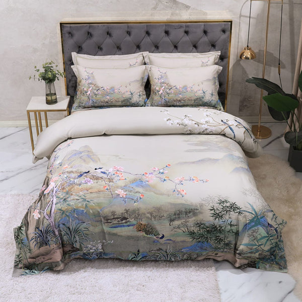 Forest Leaves Duvet Cover & Sheet Set (Egyptian Cotton)