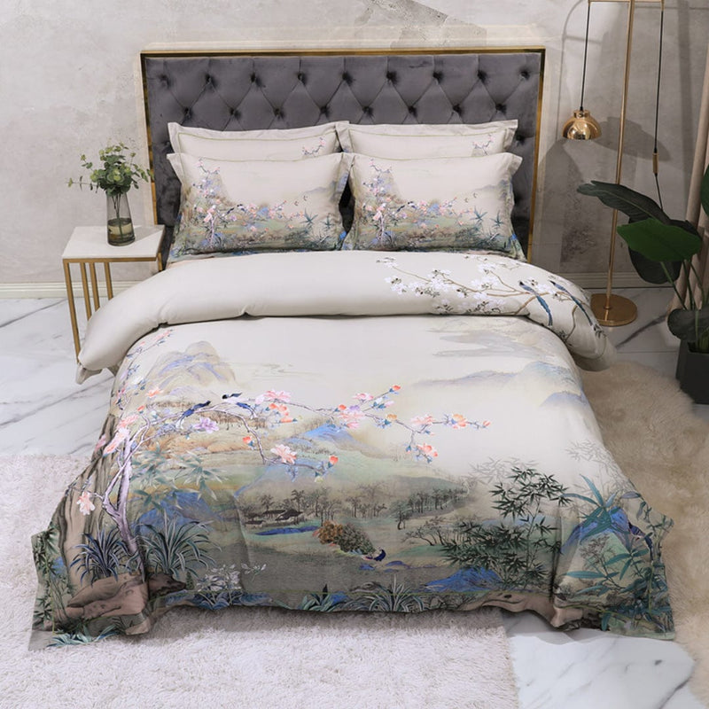 Forest Leaves Duvet Cover & Sheet Set (Egyptian Cotton)