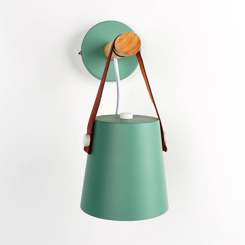 Nordic Wood & Leather Sconce