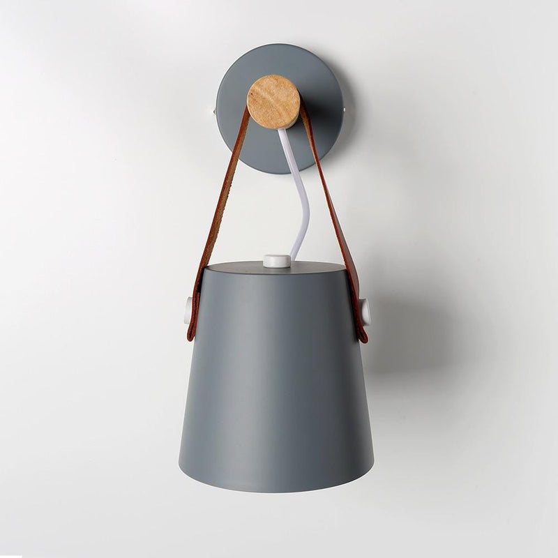 Nordic Wood & Leather Sconce