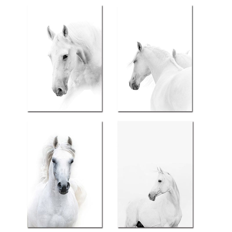 White Horse Wall Art