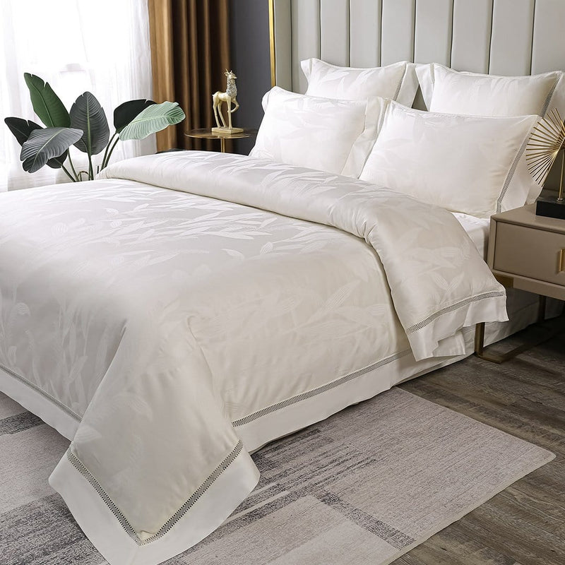 Luxury Vintage Jacquard Duvet Cover & Sheet Set (Egyptian Cotton)