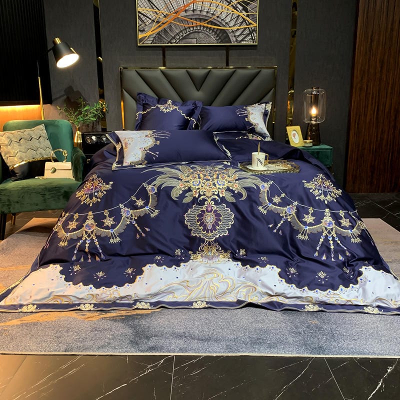 Luxury Bluebell Duvet Cover & Sheet Set(Egyptian Cotton)