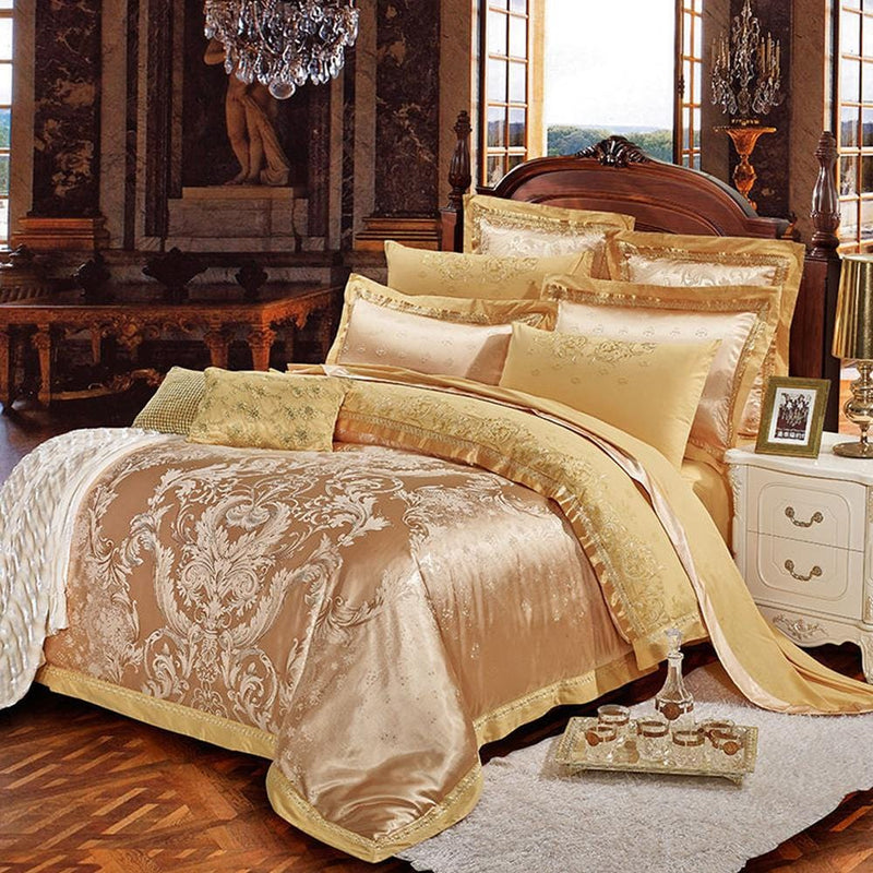 Luxury Gold/Silver Duvet Cover & Bed Sheet Set
