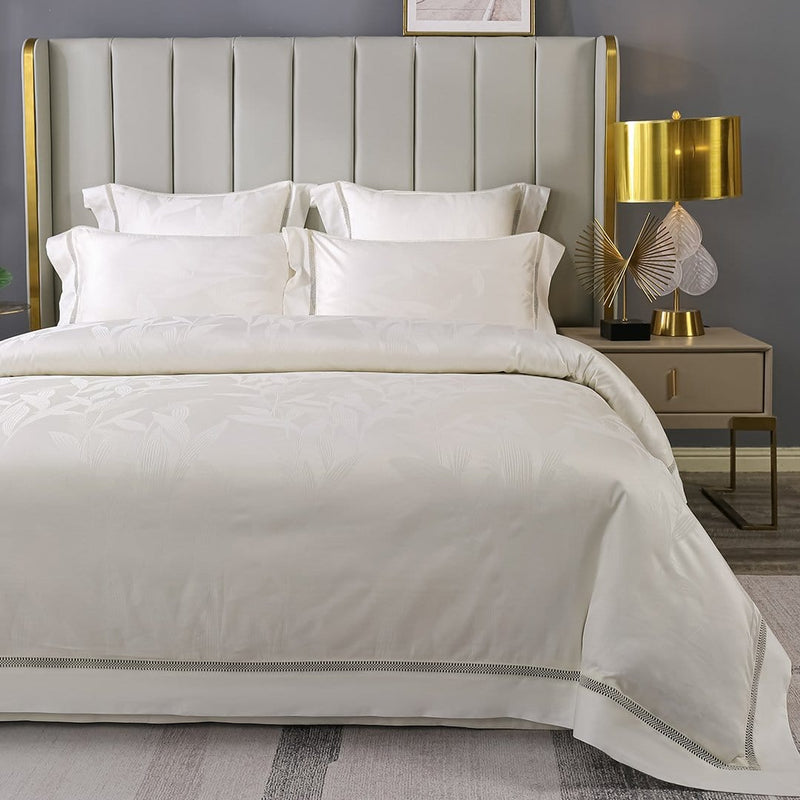 Luxury Vintage Jacquard Duvet Cover & Sheet Set (Egyptian Cotton)