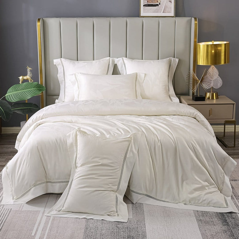 Luxury Vintage Jacquard Duvet Cover & Sheet Set (Egyptian Cotton)
