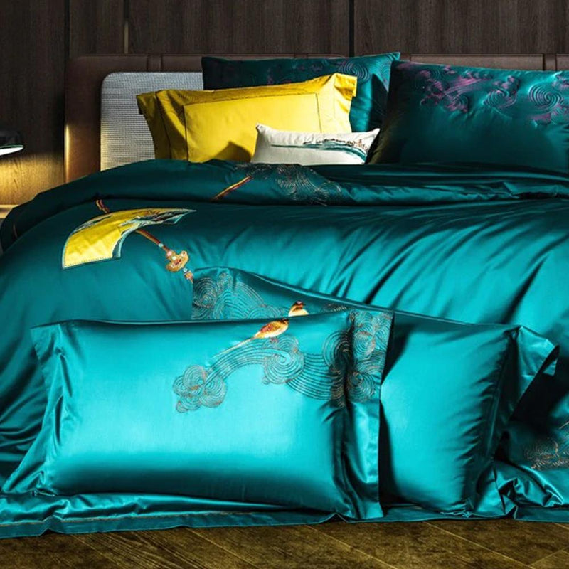 Harvey Premium Embroidery 1000 Thread Count Duvet Cover & Sheet Set (Egyptian Cotton)
