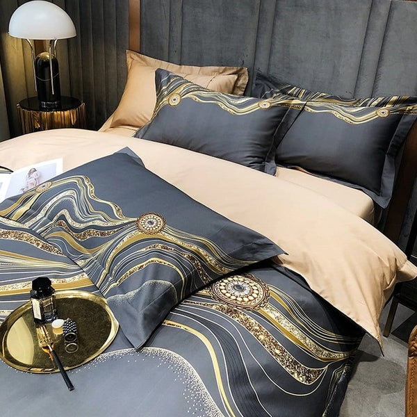 Veloe Marble Luxury Duvet Cover Set