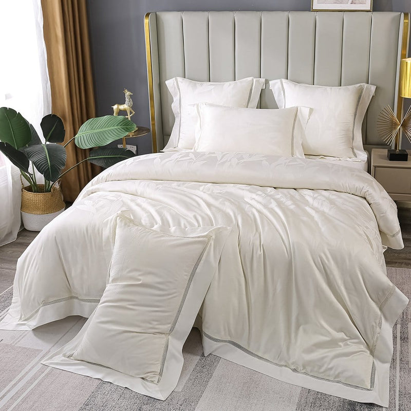 Luxury Vintage Jacquard Duvet Cover & Sheet Set (Egyptian Cotton)