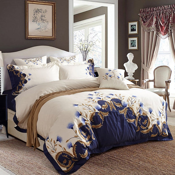 Dahlia Luxury Duvet Cover Set (Egyptian Cotton)