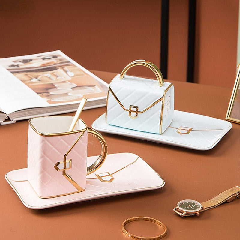 Gold Plated Handbag Shaped Mug