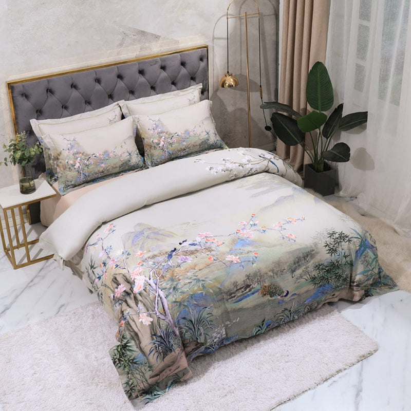 Forest Leaves Duvet Cover & Sheet Set (Egyptian Cotton)