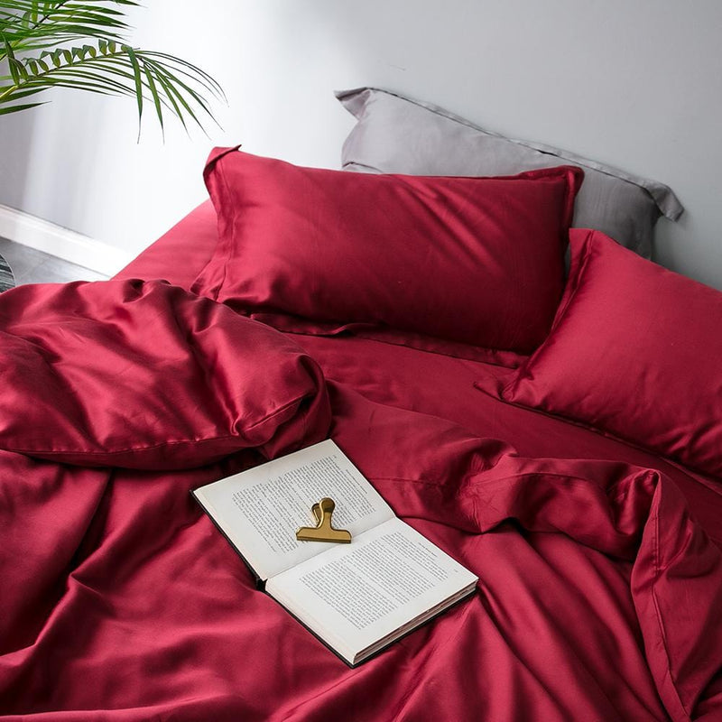 Premium Tencel Fabric Duvet Cover & Sheet Set (Softer Than Silk)