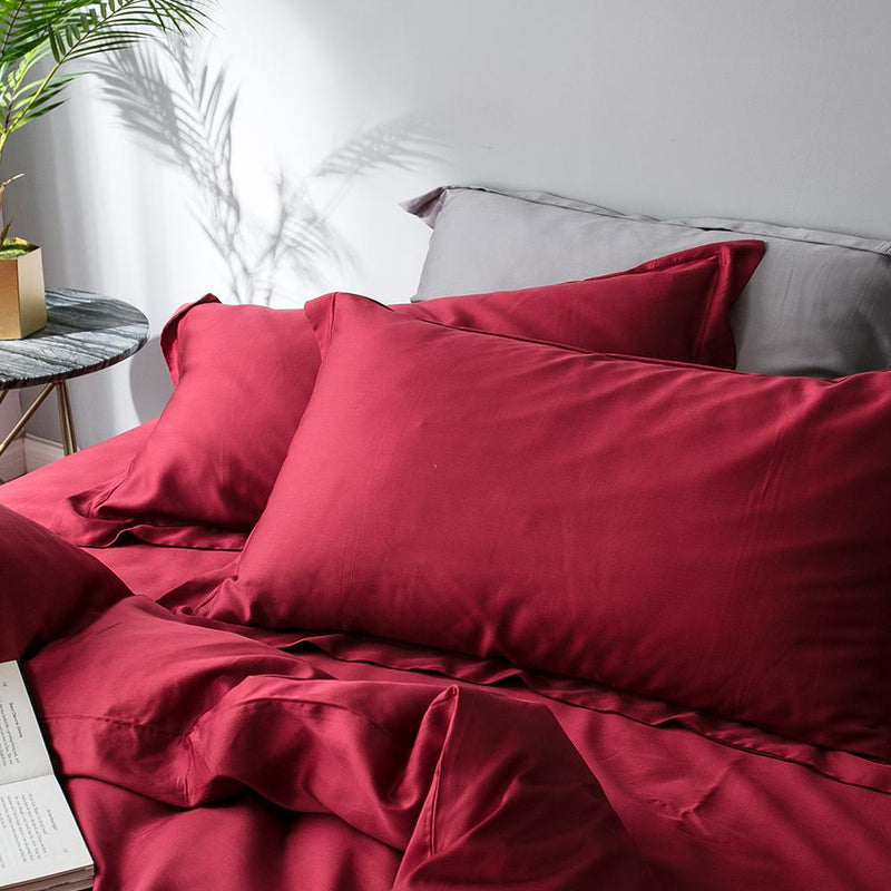 Premium Tencel Fabric Duvet Cover & Sheet Set (Softer Than Silk)