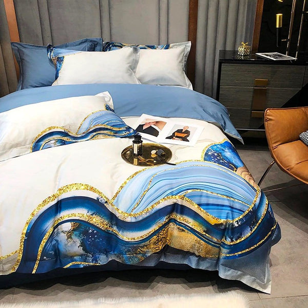 Origami Marble Luxury Duvet Cover Set