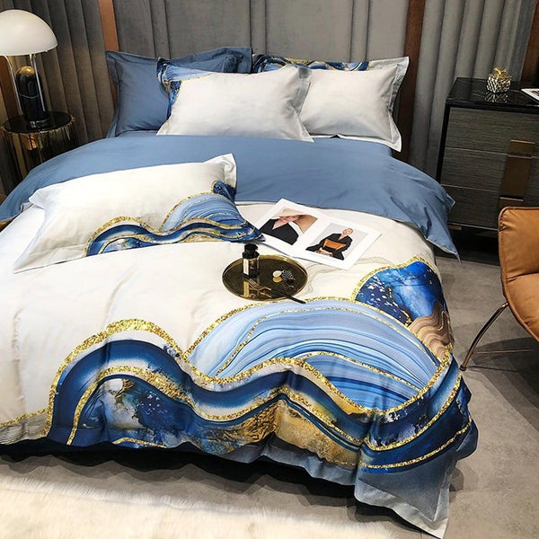 Origami Marble Luxury Duvet Cover Set