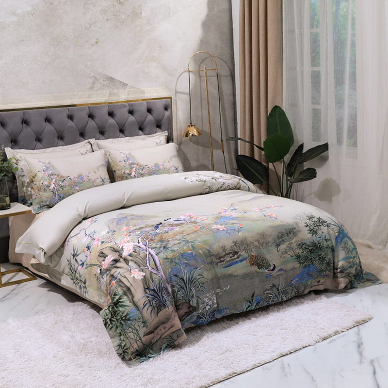 Forest Leaves Duvet Cover & Sheet Set (Egyptian Cotton)