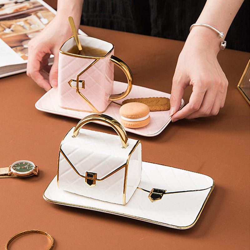 Gold Plated Handbag Shaped Mug