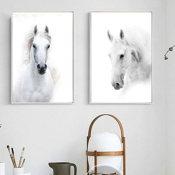 White Horse Wall Art