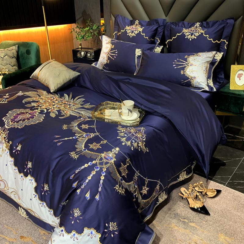 Luxury Bluebell Duvet Cover & Sheet Set(Egyptian Cotton)