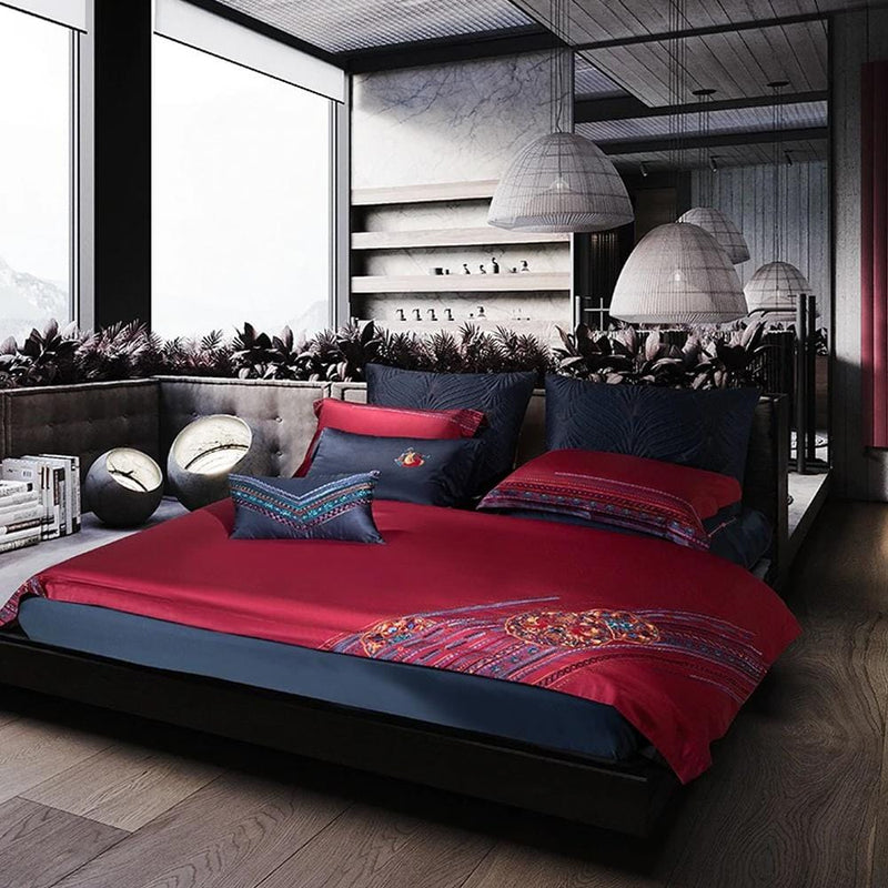 Harvey Premium Embroidery 1000 Thread Count Duvet Cover & Sheet Set (Egyptian Cotton)