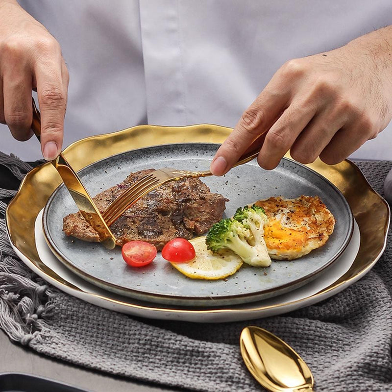 Premium Gold & Silver Flatware Set