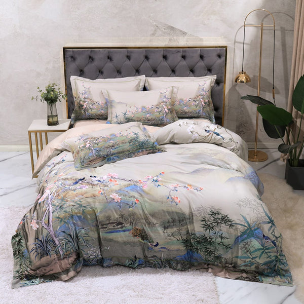 Forest Leaves Duvet Cover & Sheet Set (Egyptian Cotton)