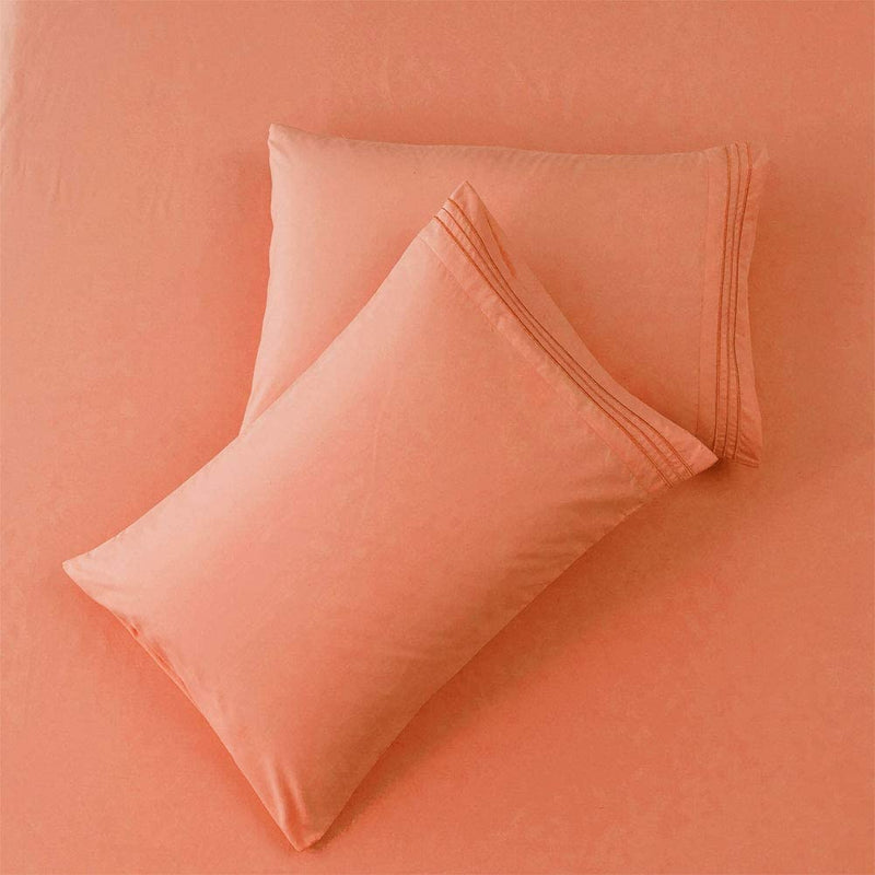 Coral Egyptian Micro Fiber Sheet 1800TC
