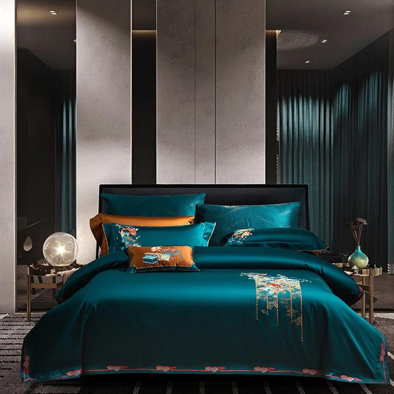 Harvey Premium Embroidery 1000 Thread Count Duvet Cover & Sheet Set (Egyptian Cotton)