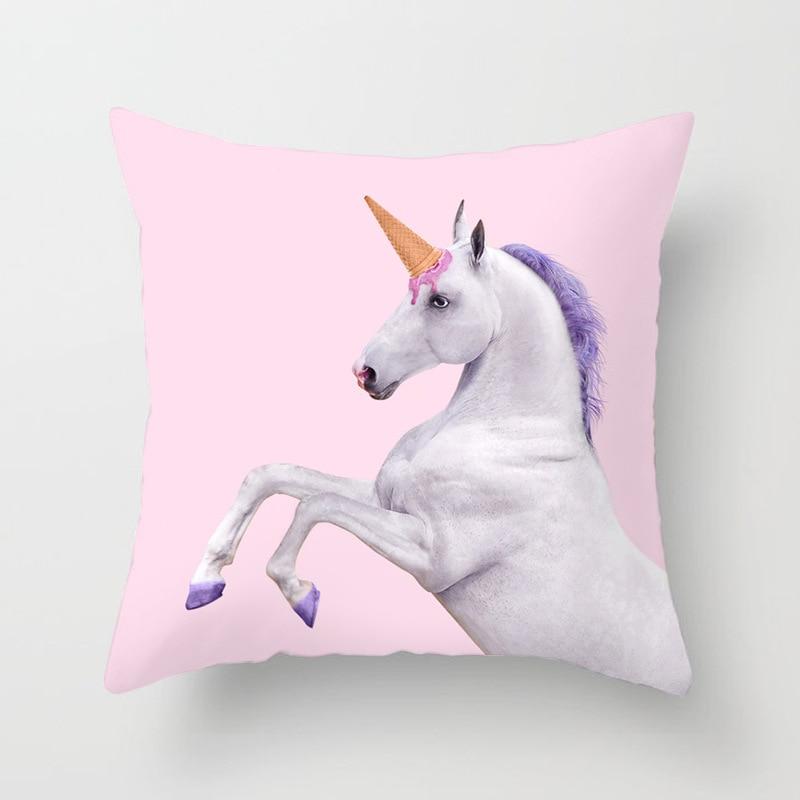 Animal Printed Throw Pillow Cover