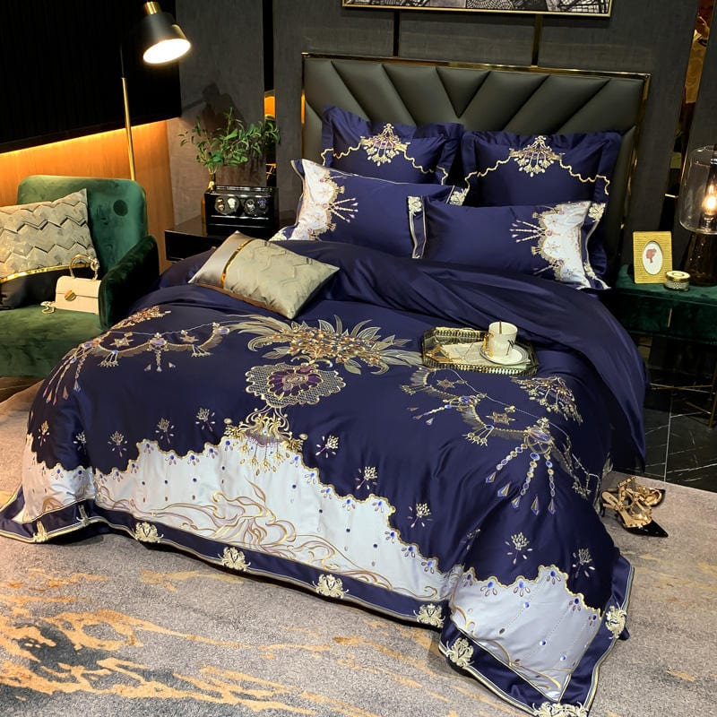 Luxury Bluebell Duvet Cover & Sheet Set(Egyptian Cotton)