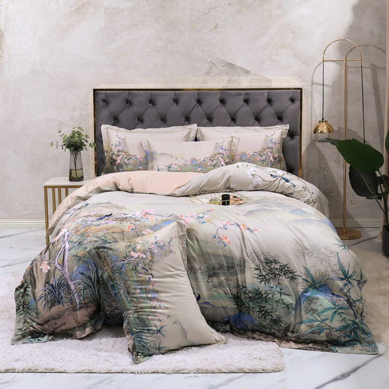 Forest Leaves Duvet Cover & Sheet Set (Egyptian Cotton)